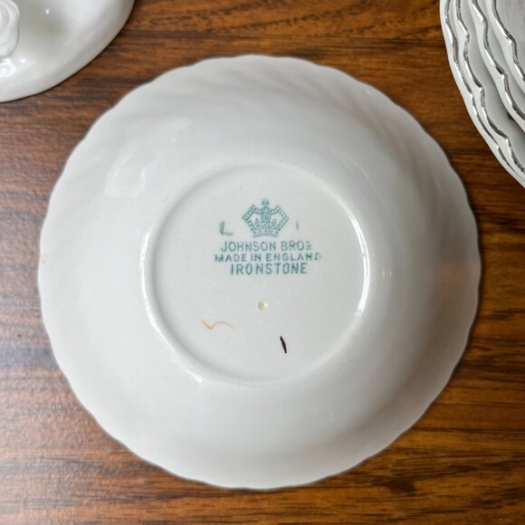 Johnson Brothers Shape Regency Pink Roses Ironstone 5 Cereal Bowls 6" England - Picture 7 of 10